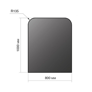 Лист напольный сталь 1000*800*2 R135